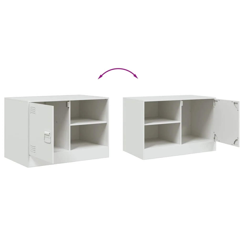 TV skrinky 2 ks biele 67x39x44 cm oceľ