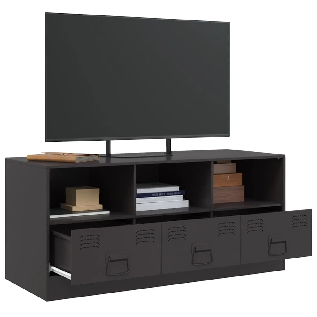 TV skrinka čierna 99x39x44 cm oceľ