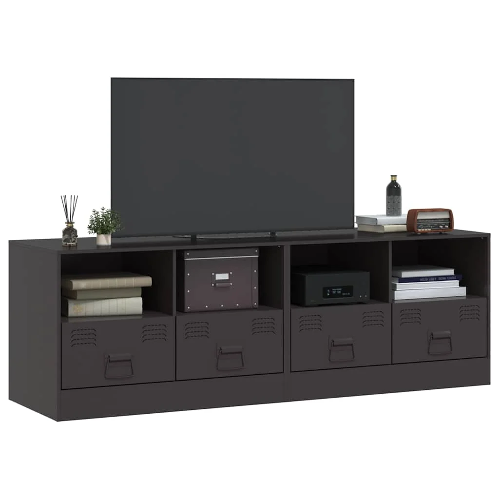 TV skrinky 2 ks čierne 67x39x44 cm oceľ
