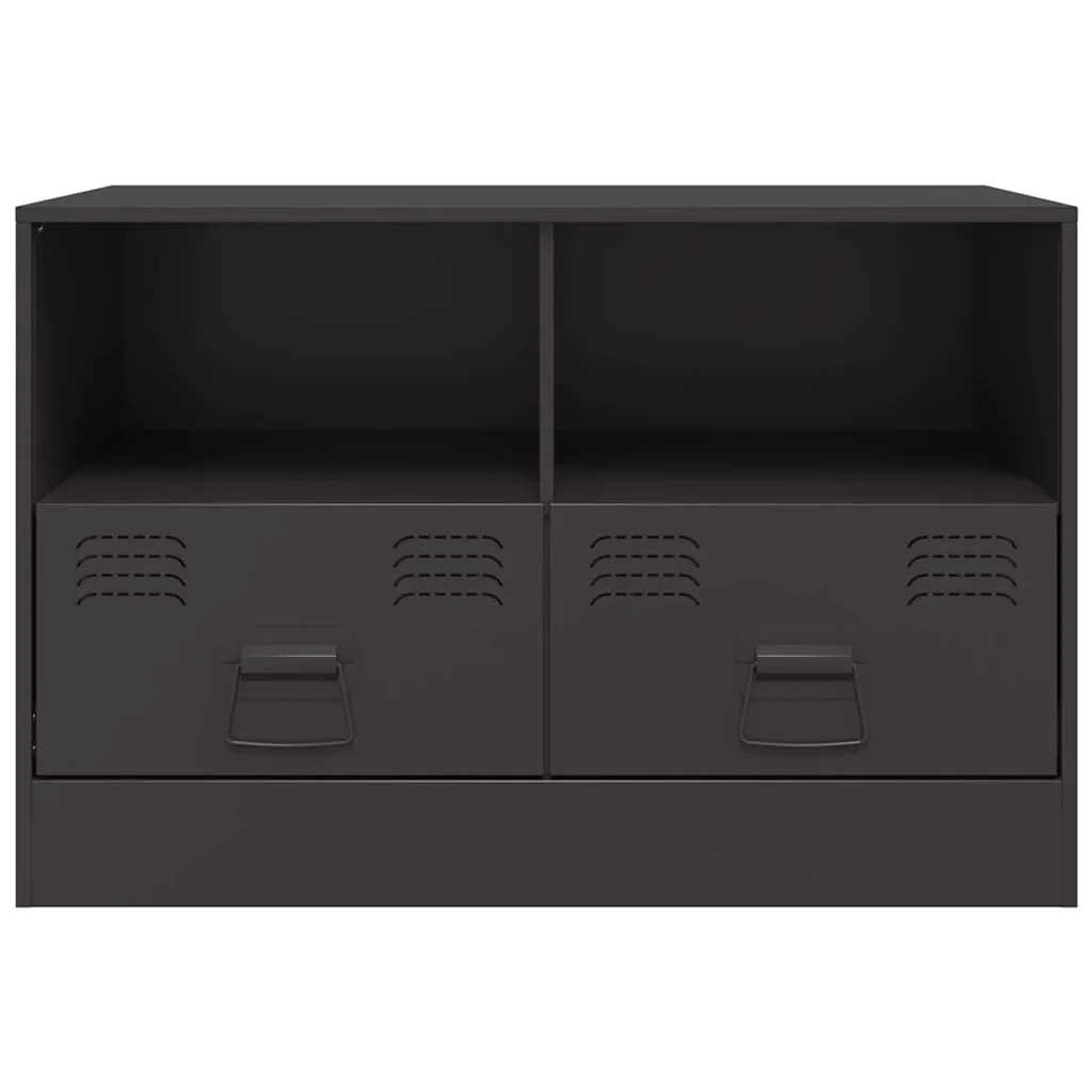 TV skrinky 2 ks čierne 67x39x44 cm oceľ