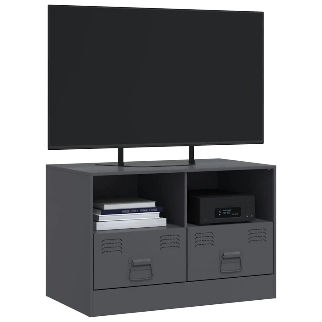 TV skrinka antracitová 67x39x44 cm oceľ