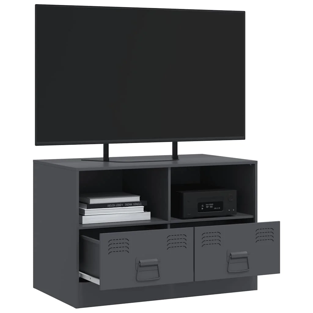 TV skrinka antracitová 67x39x44 cm oceľ