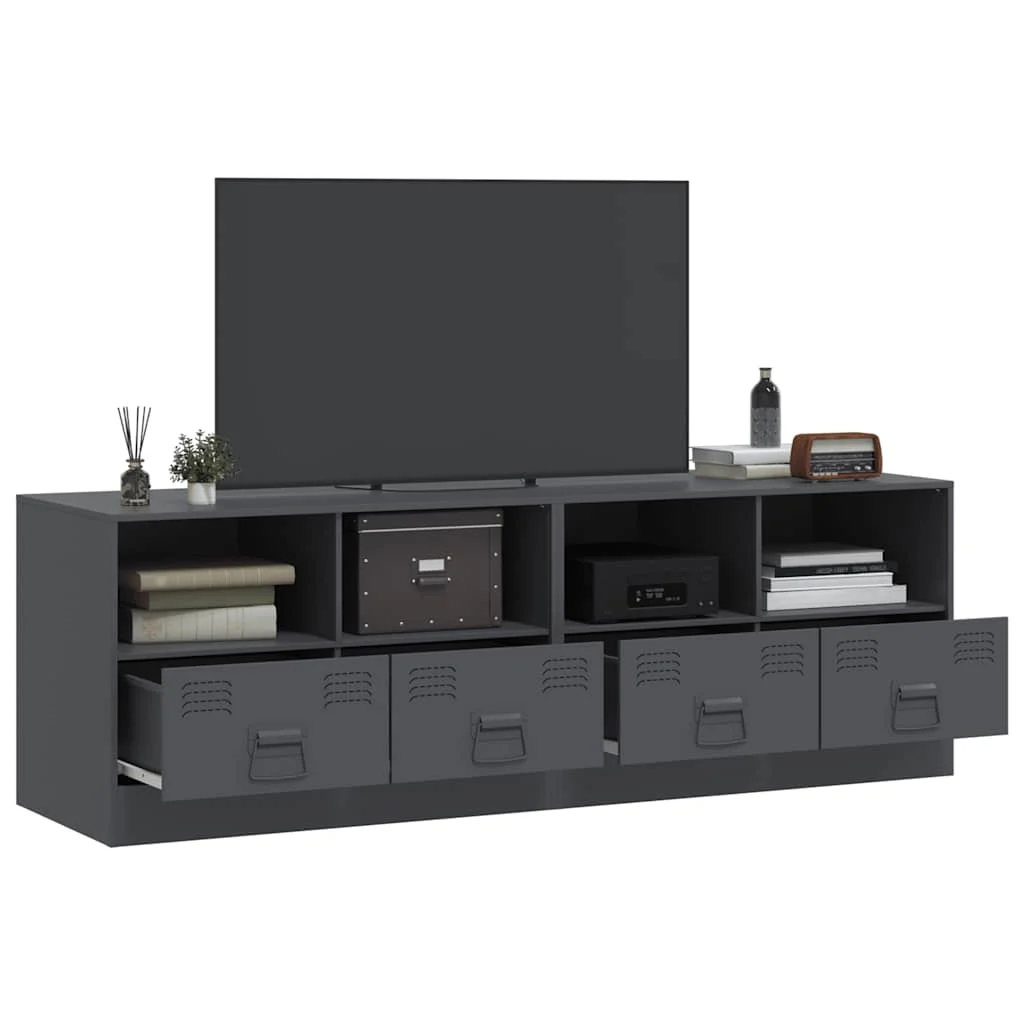 TV skrinky 2 ks antracitové 67x39x44 cm oceľ