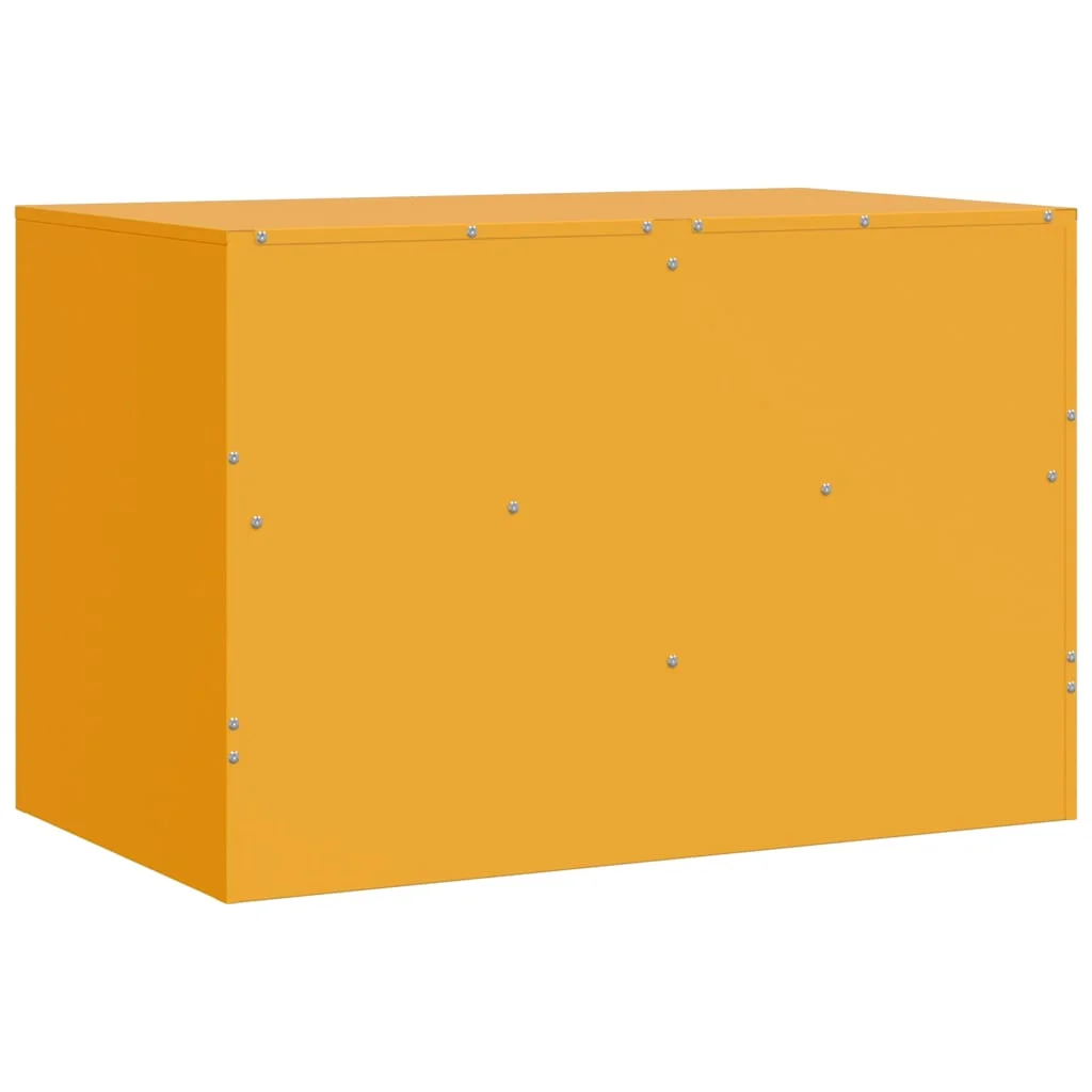 TV skrinky 2 ks horčicovo-žlté 67x39x44 cm oceľ