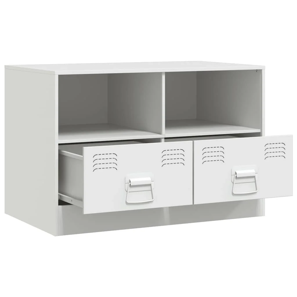 TV skrinka biela 67x39x44 cm oceľ
