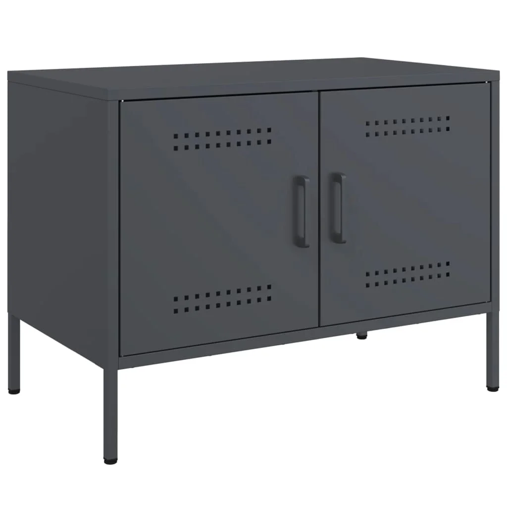 TV skrinka antracitová 68x39x50,5 cm oceľ