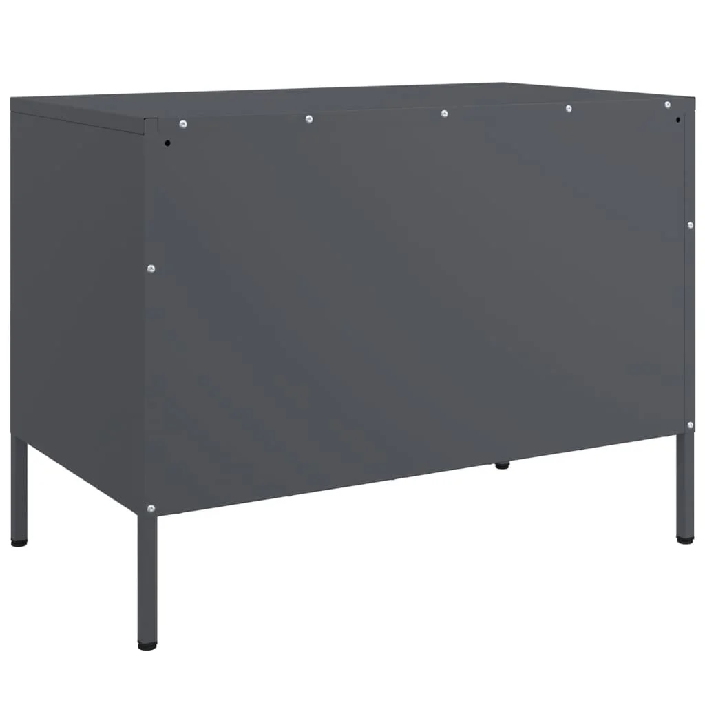 TV skrinka antracitová 68x39x50,5 cm oceľ