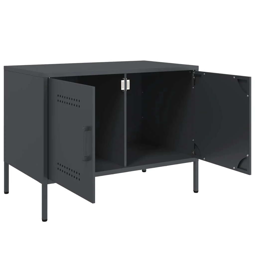TV skrinka antracitová 68x39x50,5 cm oceľ