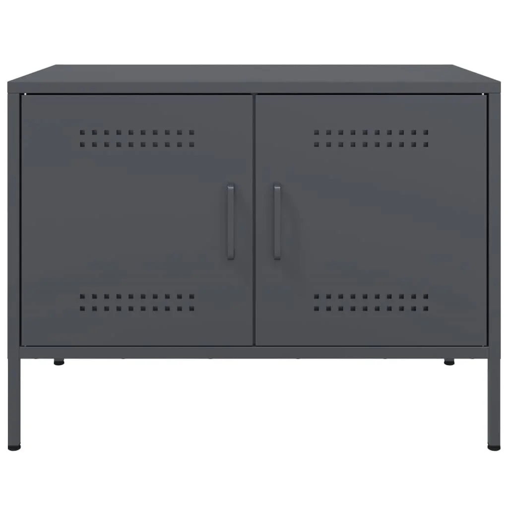 TV skrinky 2 ks antracitové 68x39x50,5 cm oceľ