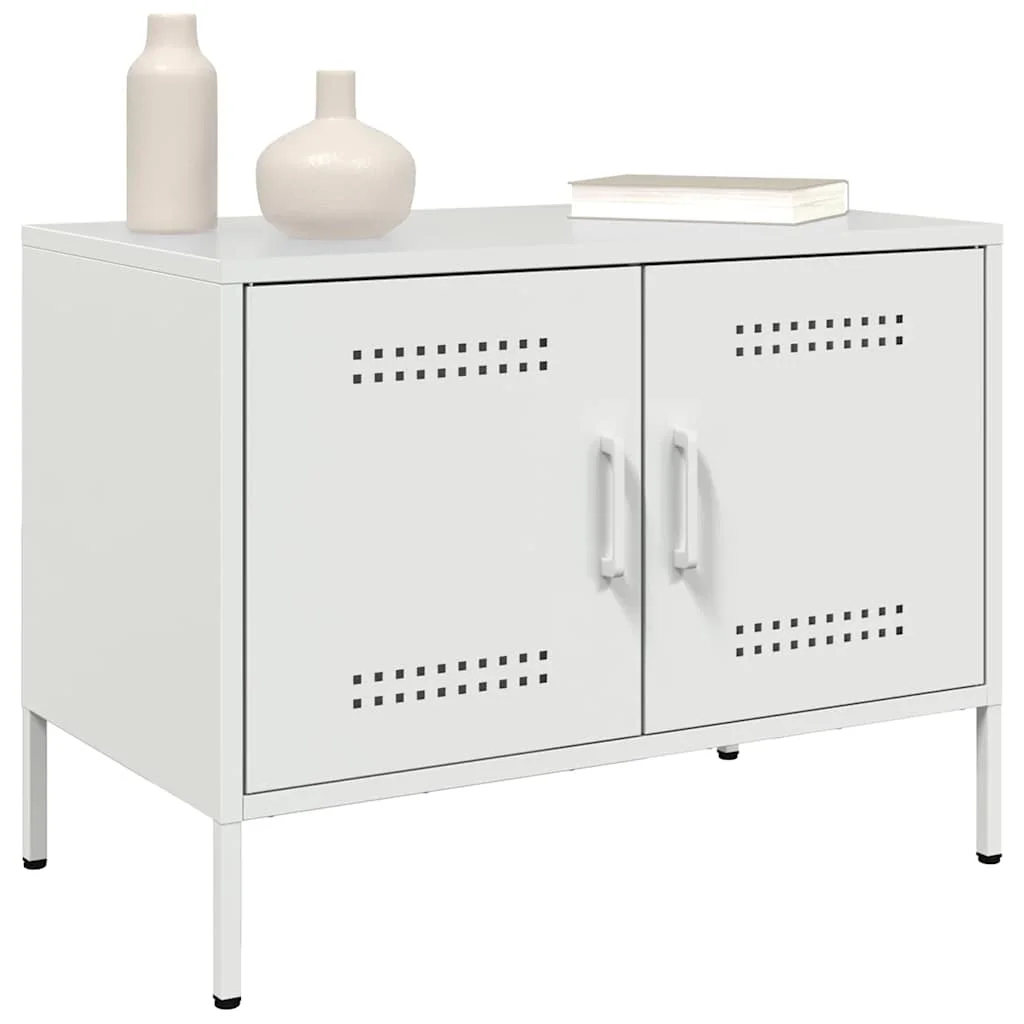 TV skrinka biela 68x39x50,5 cm oceľ