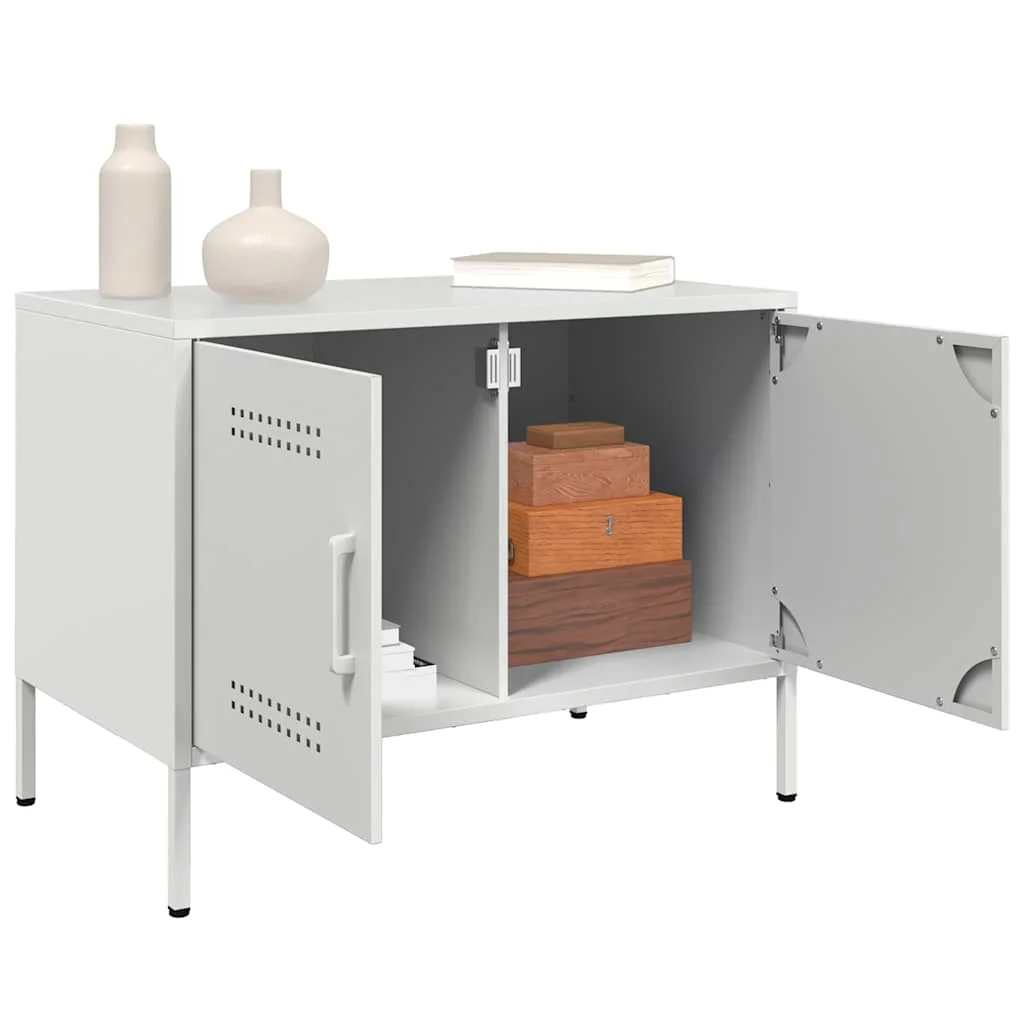 TV skrinka biela 68x39x50,5 cm oceľ