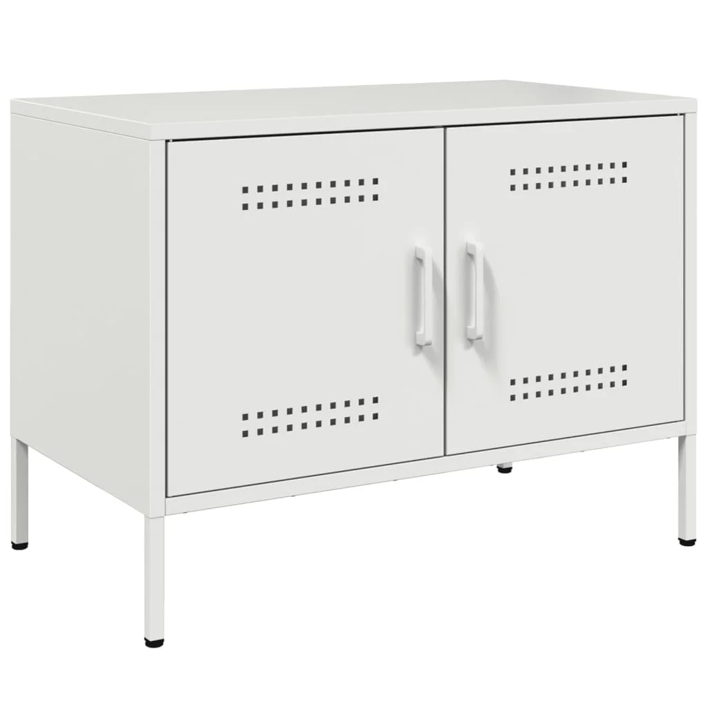 TV skrinky 2 ks biele 68x39x50,5 cm oceľ