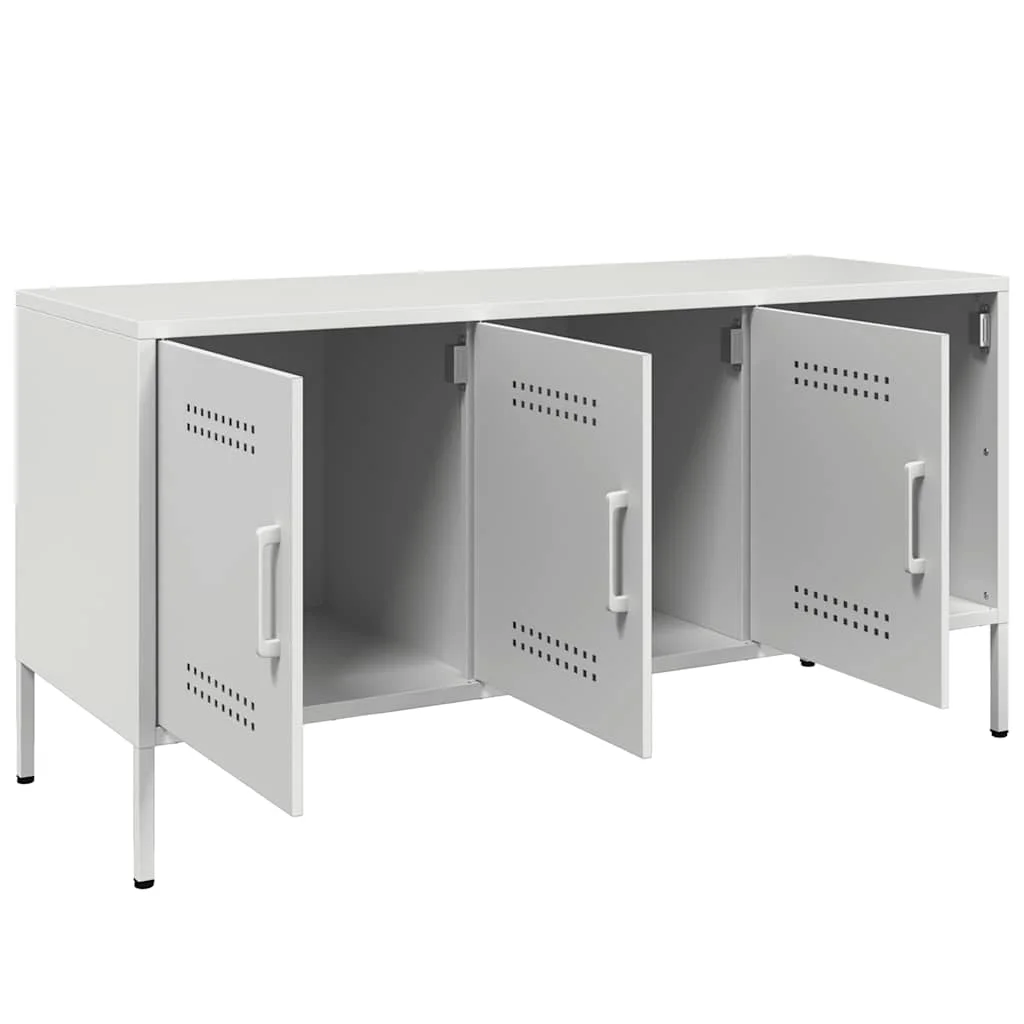 TV skrinka biela 100,5x39x50,5 cm oceľ