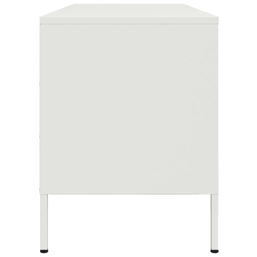 TV skrinka biela 100,5x39x50,5 cm oceľ