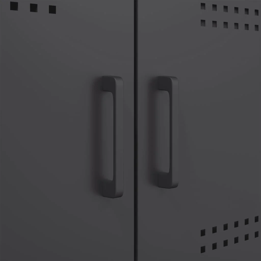 TV skrinky 2 ks čierne 68x39x50,5 cm oceľ