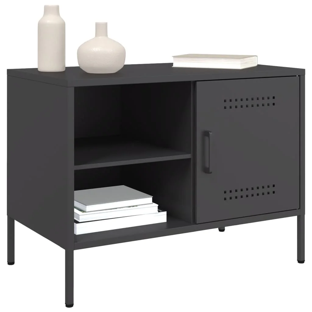 TV skrinky 2 ks čierne 68x39x50,5 cm oceľ