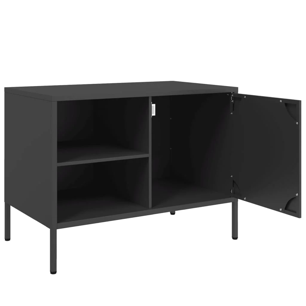 TV skrinky 2 ks čierne 68x39x50,5 cm oceľ