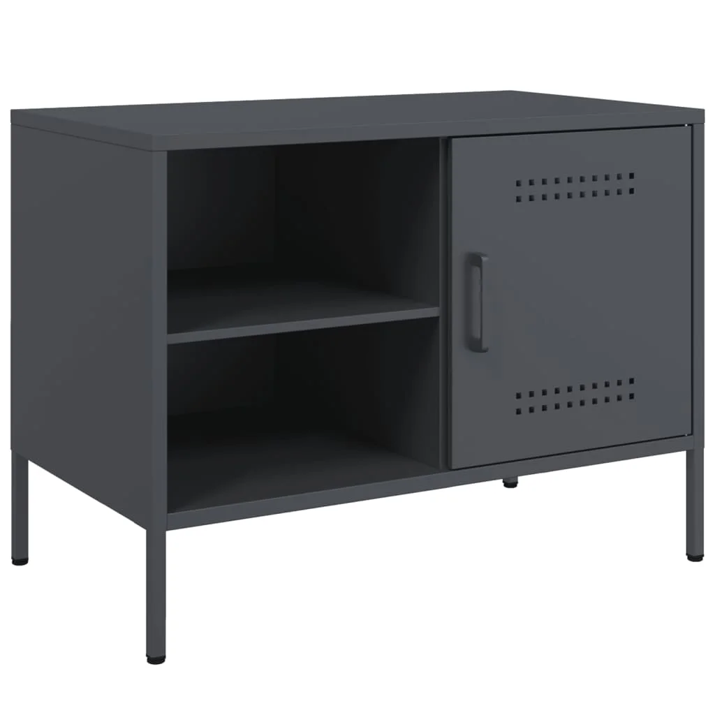 TV skrinka antracitová 68x39x50,5 cm oceľ