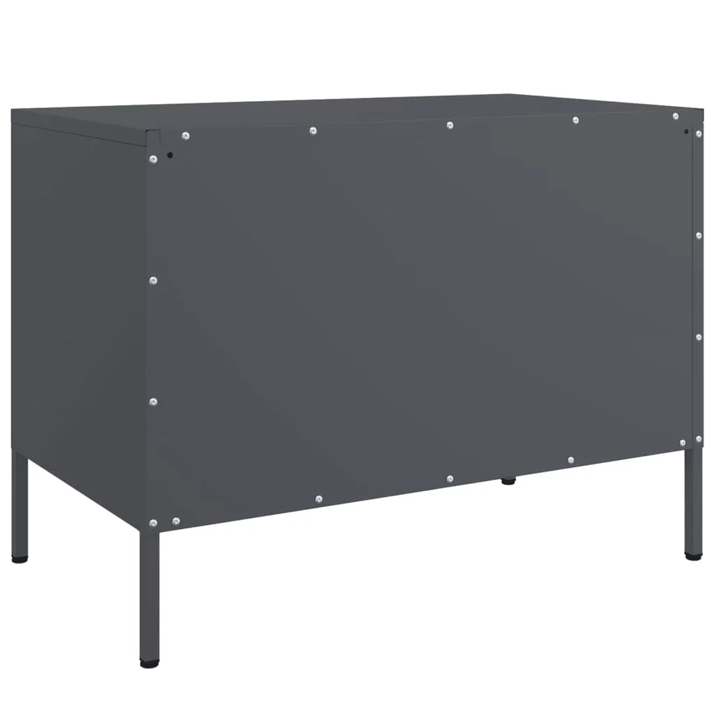 TV skrinka antracitová 68x39x50,5 cm oceľ