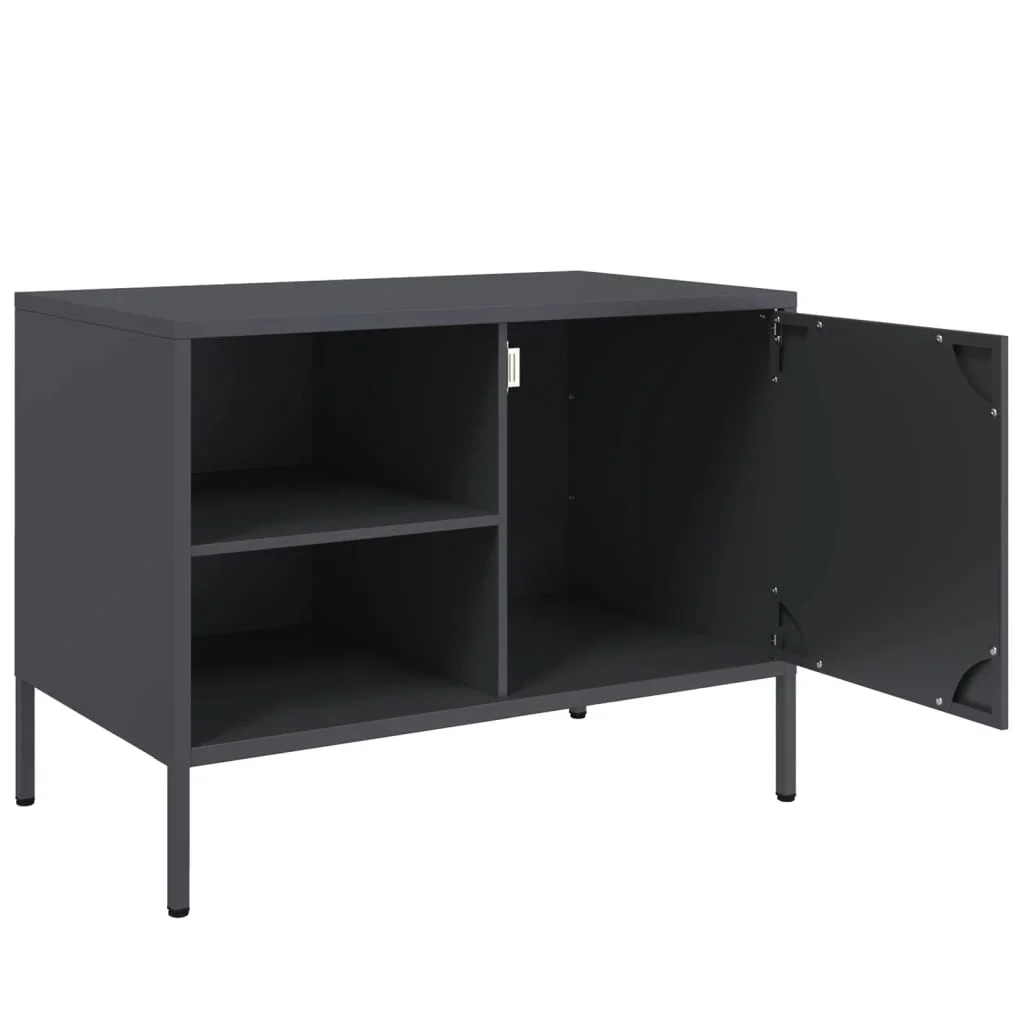 TV skrinka antracitová 68x39x50,5 cm oceľ
