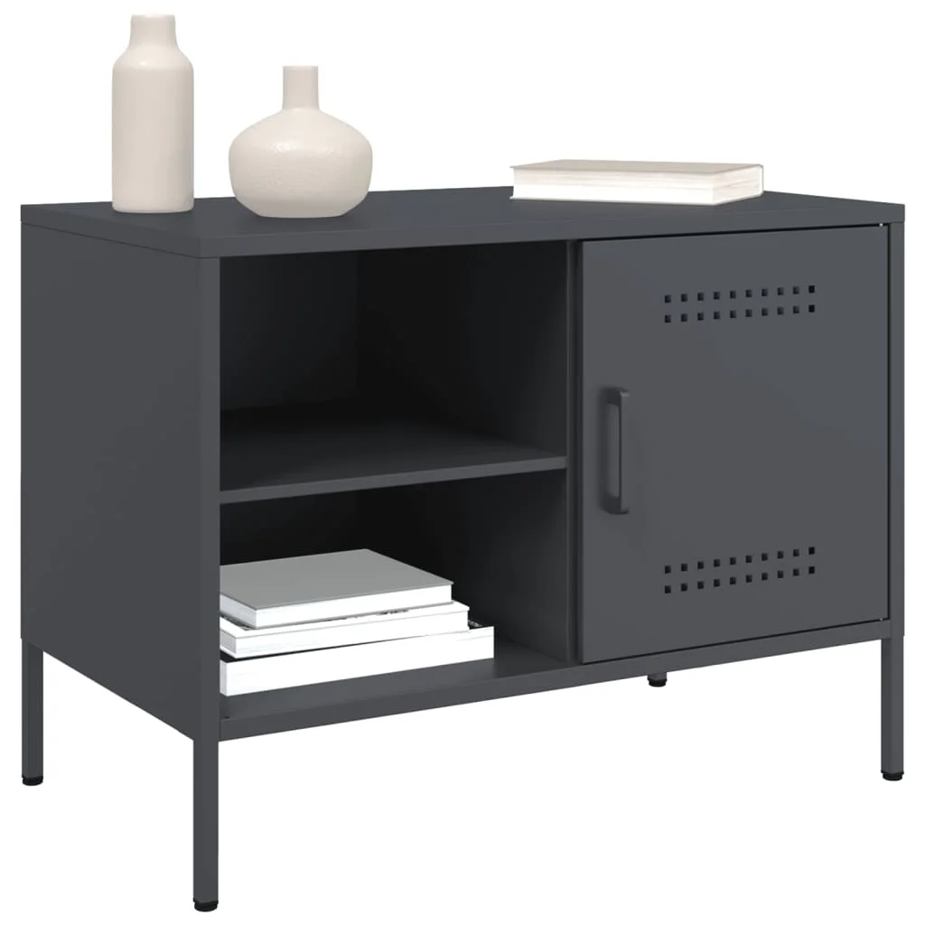 TV skrinky 2 ks antracitové 68x39x50,5 cm oceľ
