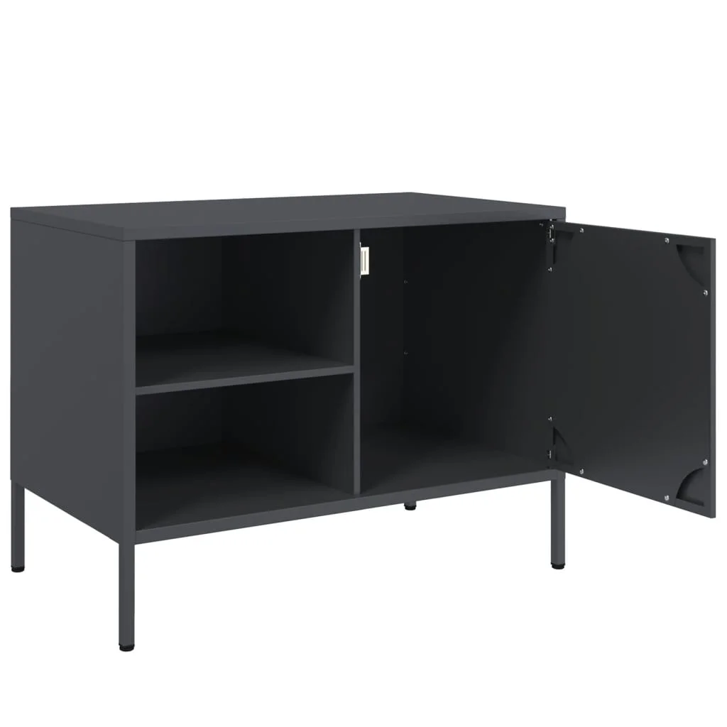 TV skrinky 2 ks antracitové 68x39x50,5 cm oceľ