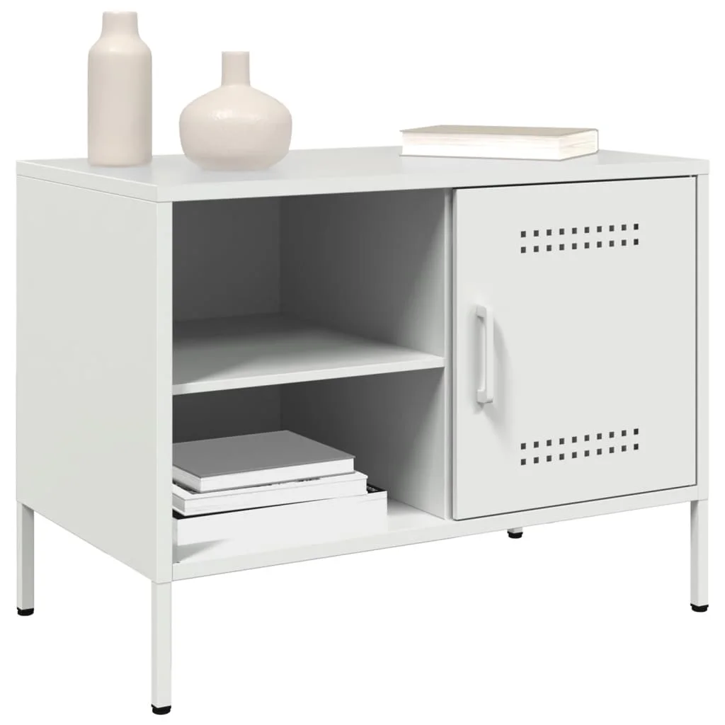 TV skrinky 2 ks biele 68x39x50,5 cm oceľ