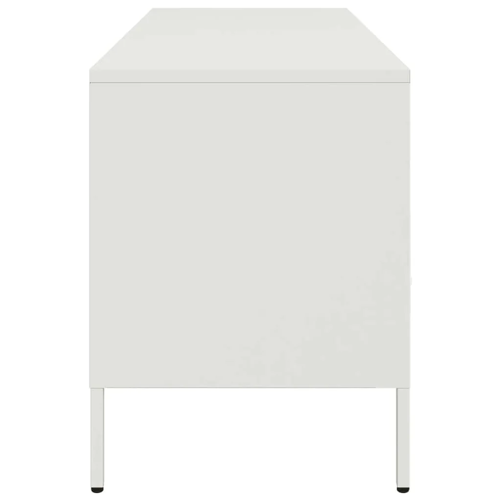 TV skrinka biela 100,5x39x50,5 cm oceľ