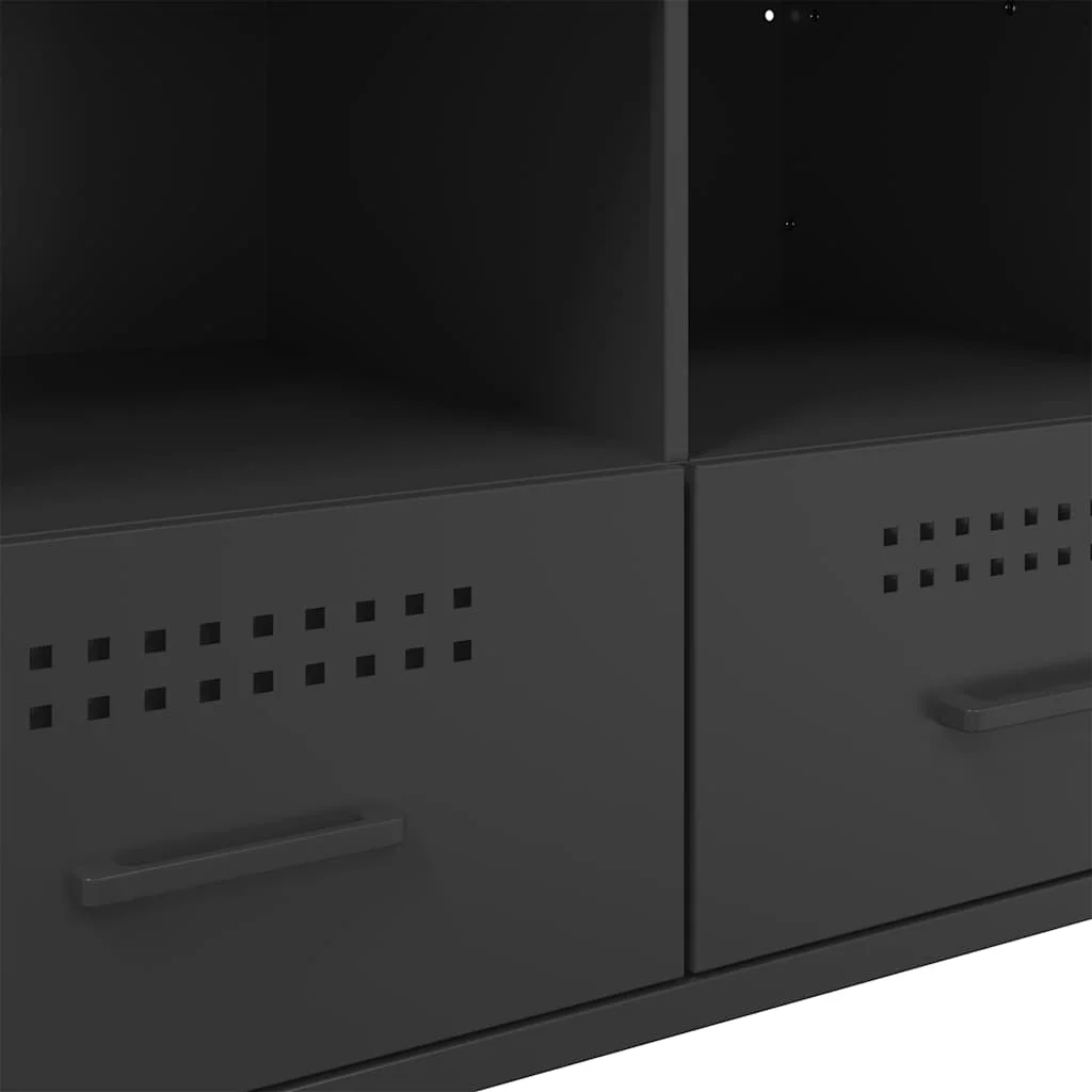 TV skrinky 2 ks čierne 68x39x50,5 cm oceľ