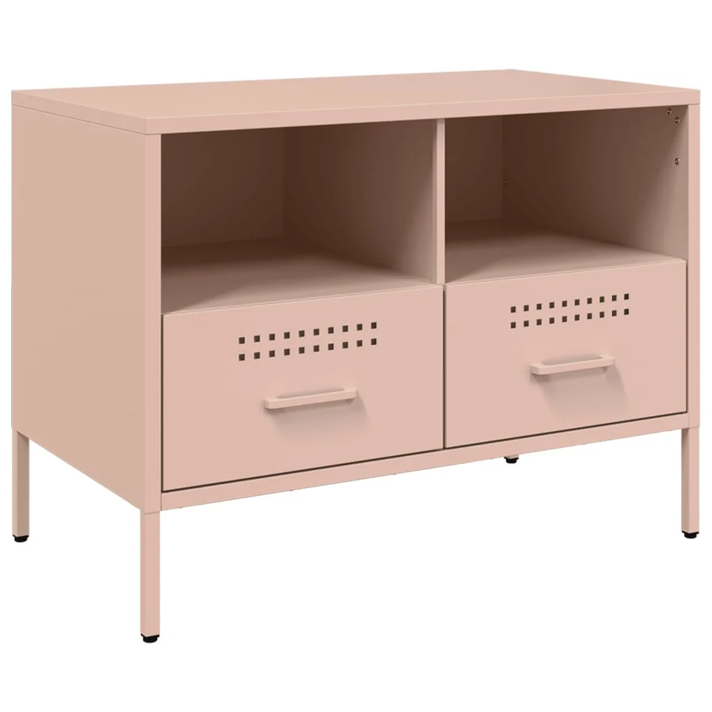 TV skrinky 2 ks ružové 68x39x50,5 cm oceľ