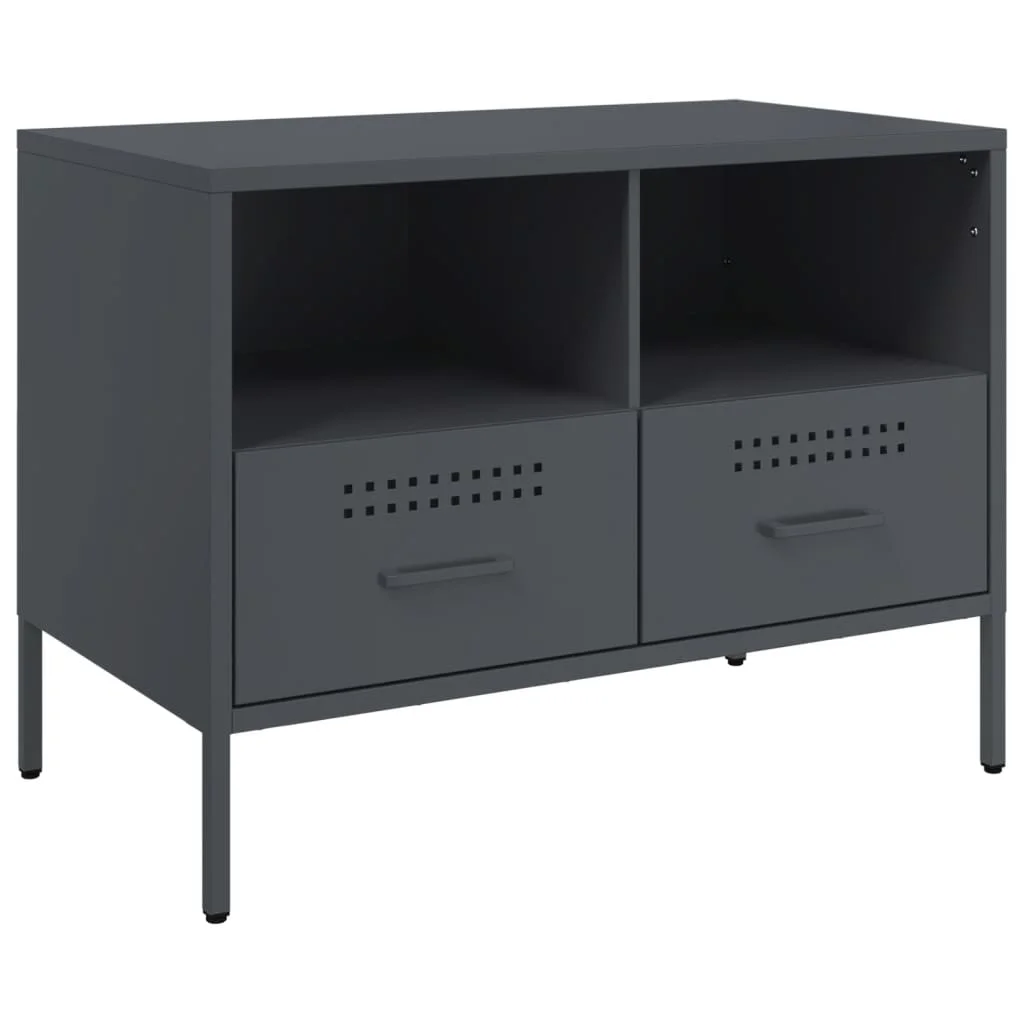 TV skrinky 2 ks antracitové 68x39x50,5 cm oceľ