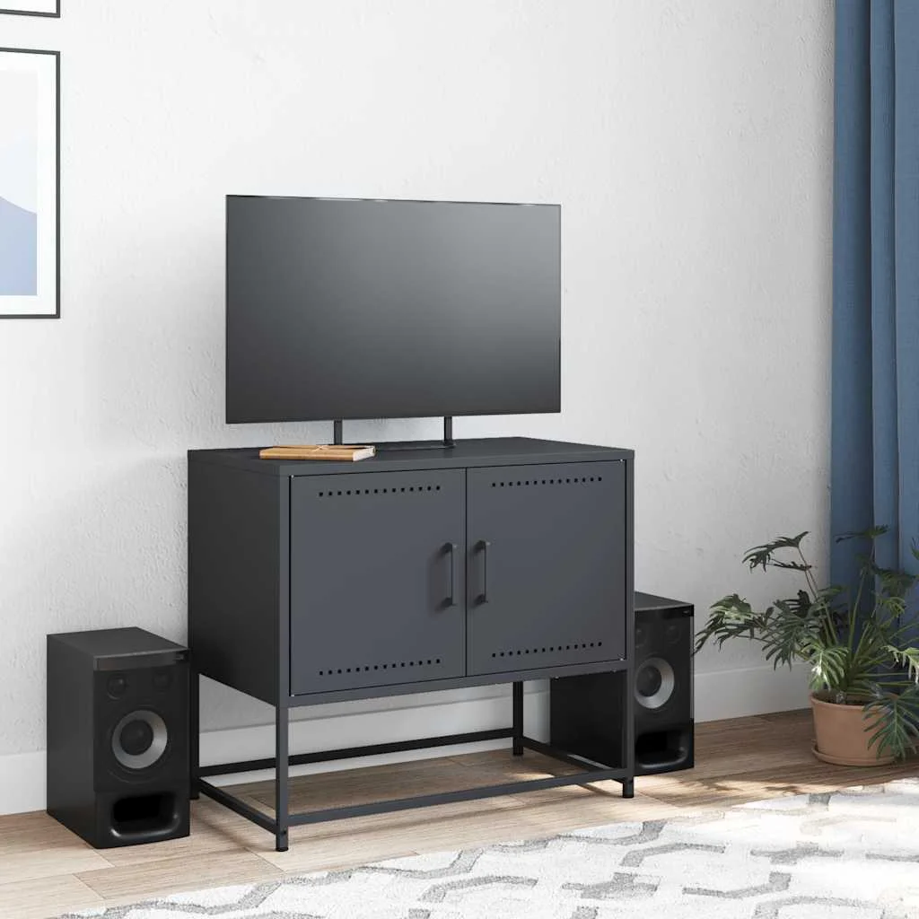 TV skrinka antracitová 68,5x39x60,5 cm oceľ
