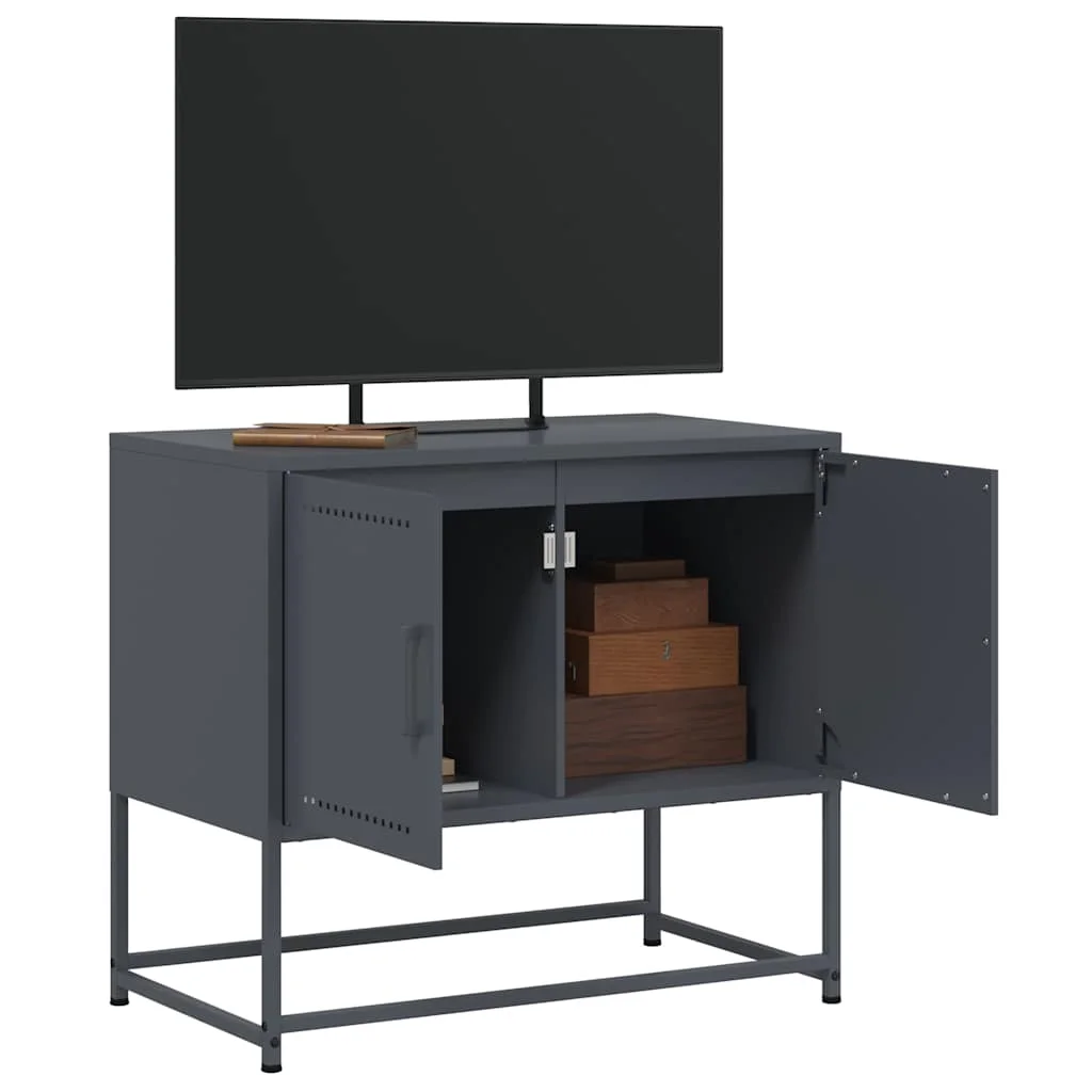 TV skrinka antracitová 68,5x39x60,5 cm oceľ