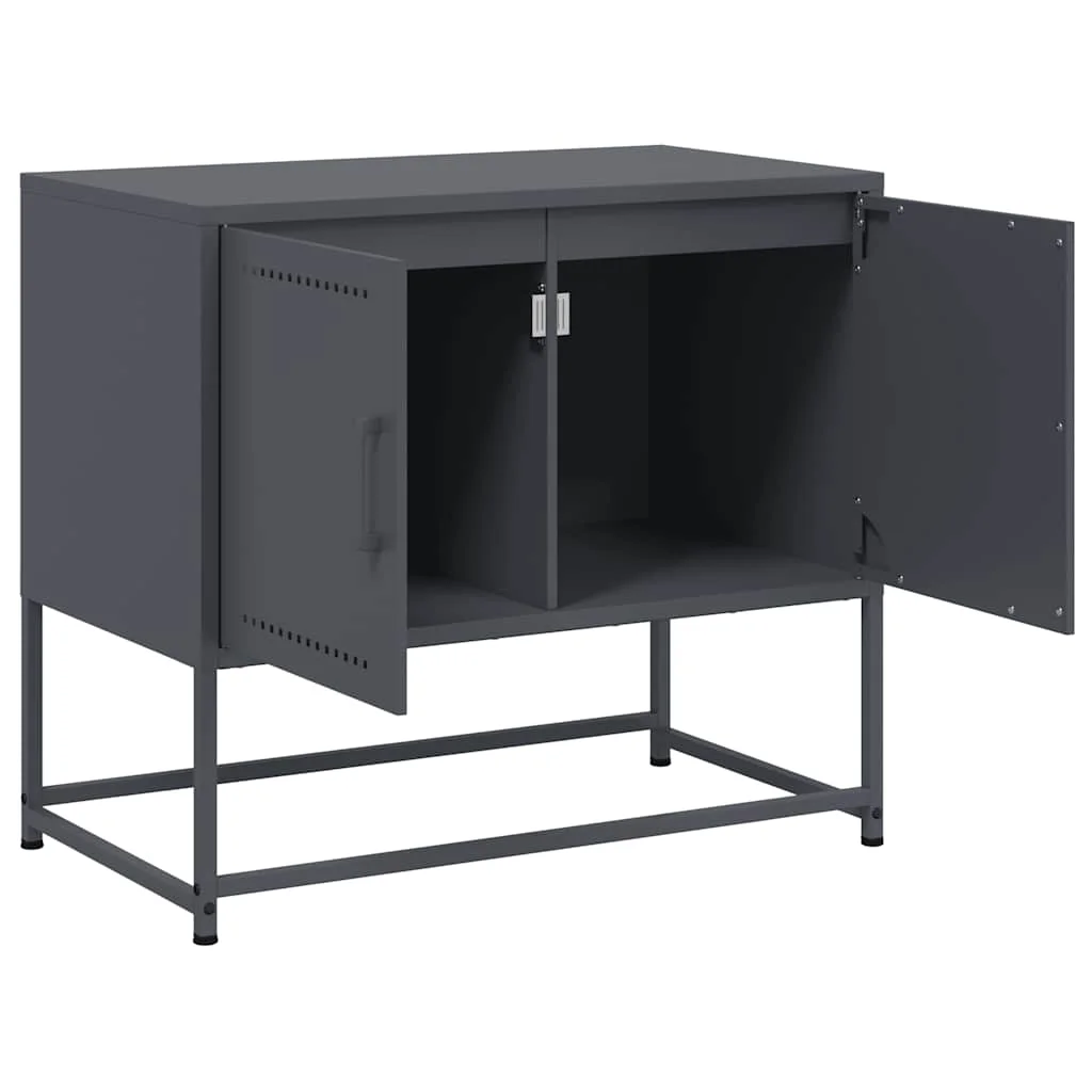 TV skrinka antracitová 68,5x39x60,5 cm oceľ