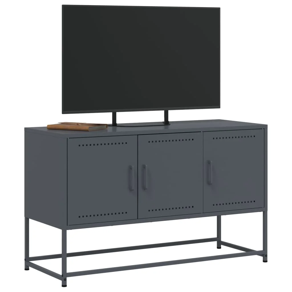 TV skrinka antracitová 100,5x39x60,5 cm oceľ