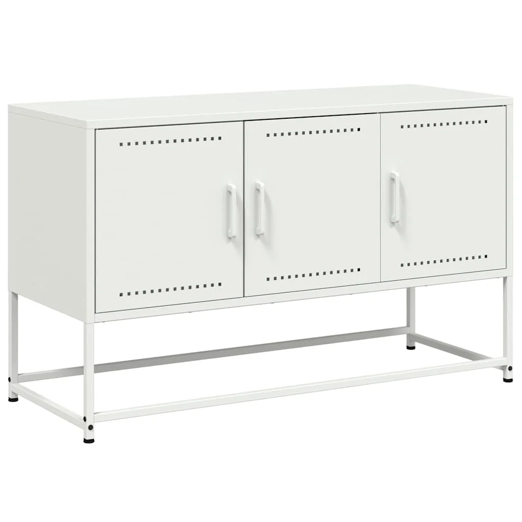 TV skrinka biela 100,5x39x60,5 cm oceľ