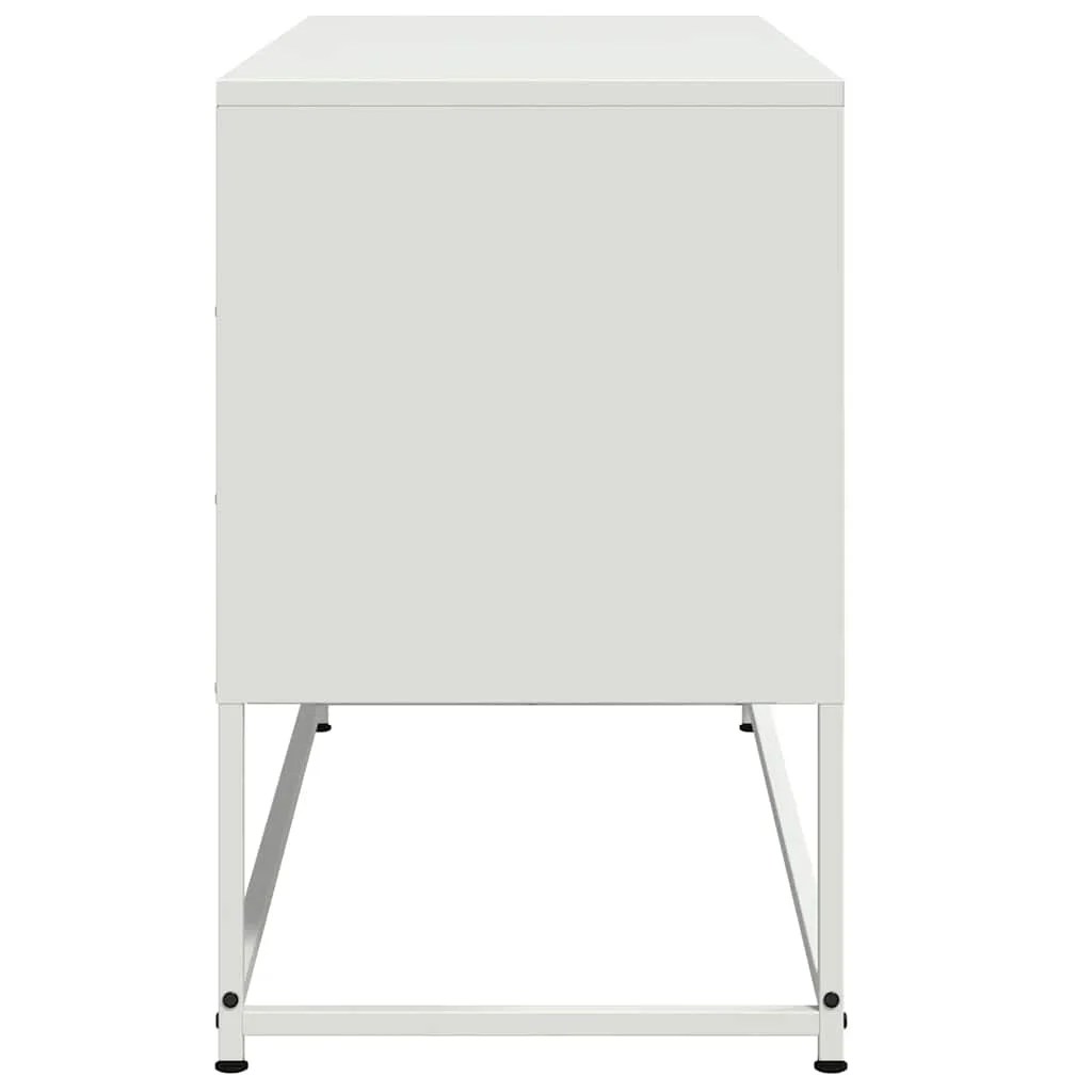 TV skrinka biela 100,5x39x60,5 cm oceľ