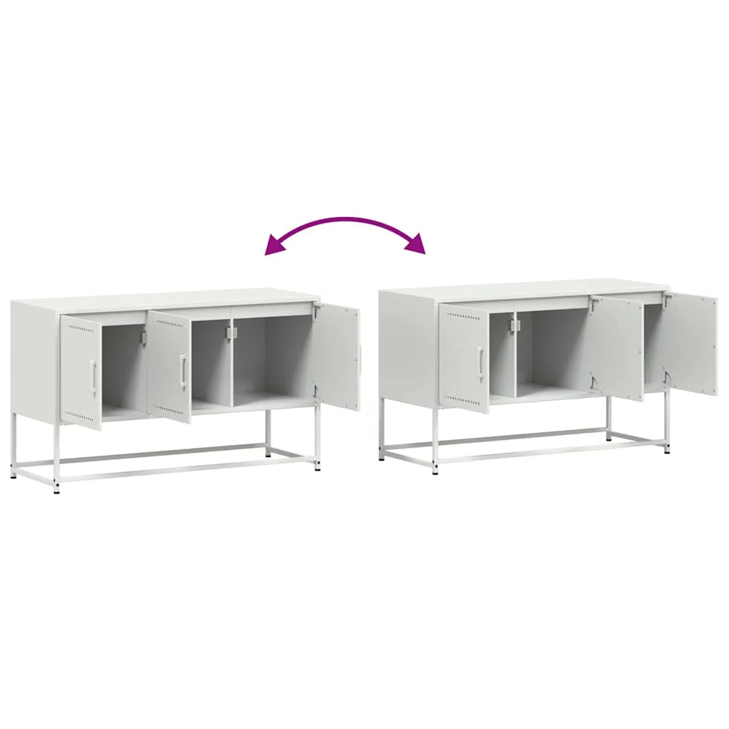 TV skrinka biela 100,5x39x60,5 cm oceľ