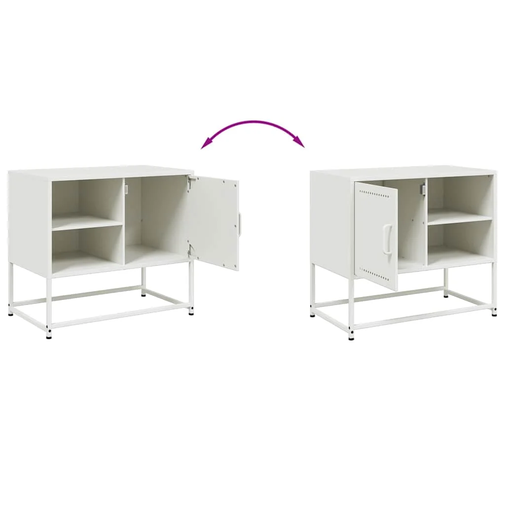 TV skrinka biela 68x39x60,5 cm oceľ