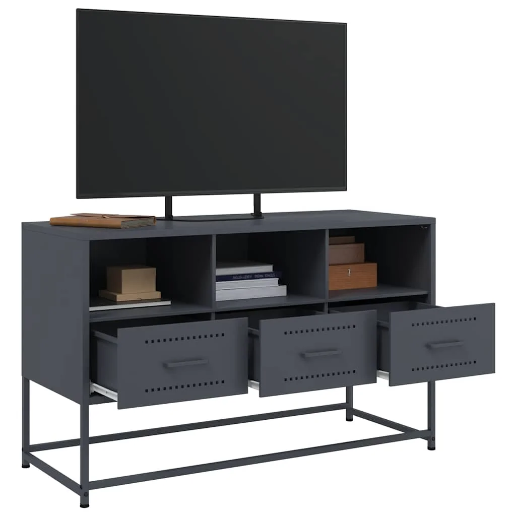 TV skrinka antracitová 100,5x39x60,5 cm oceľ