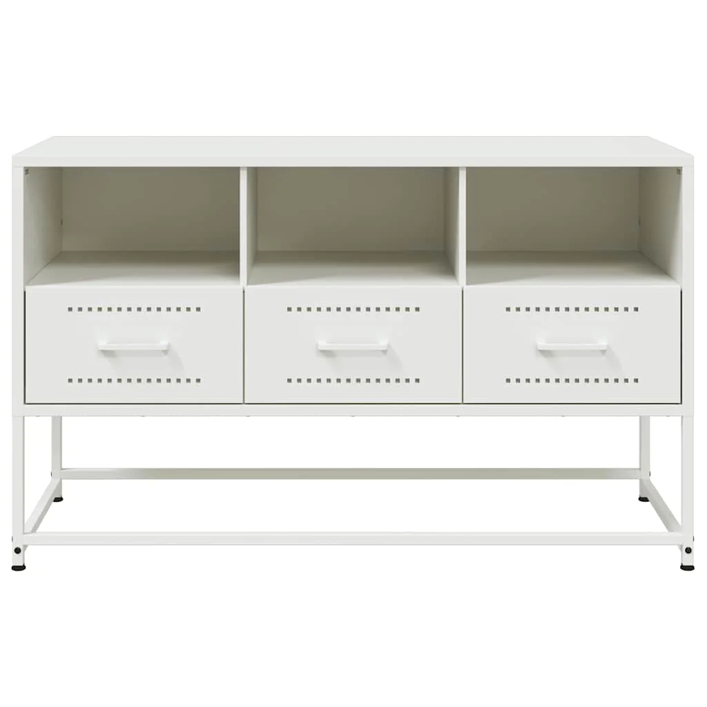 TV skrinka biela 100,5x39x60,5 cm oceľ