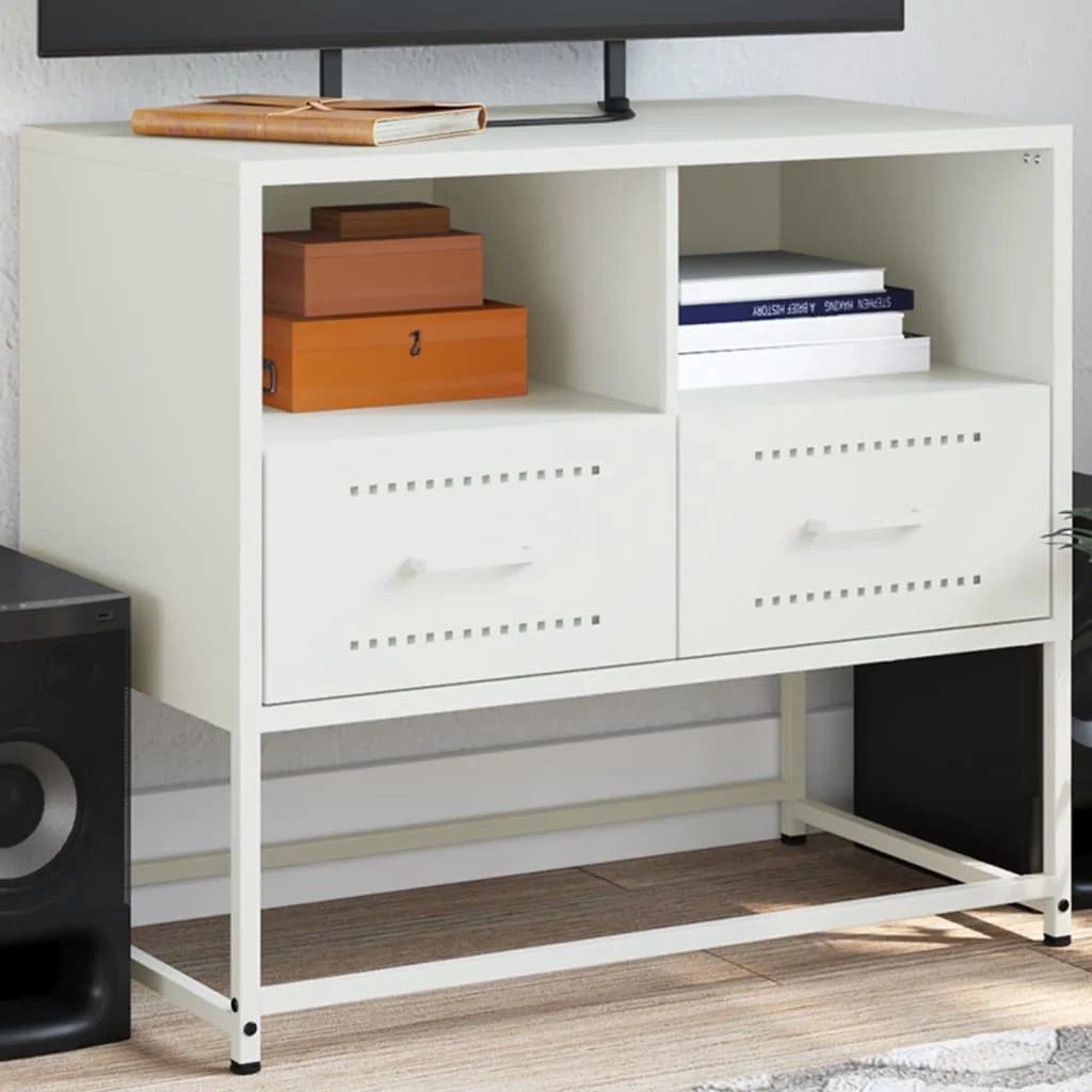 TV skrinka biela 68x39x60,5 cm oceľ