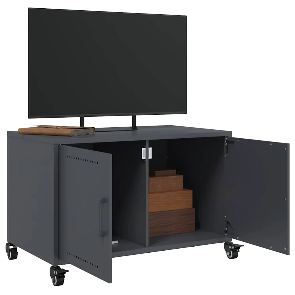 TV skrinka antracitová 68x39x43,5 cm oceľ valcovaná za studena