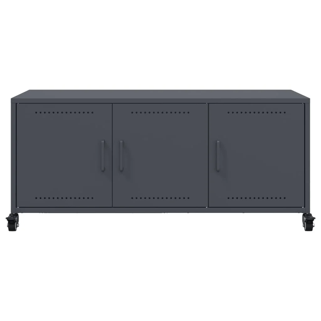 TV skrinka antracit 100,5x39x43,5 cm oceľ