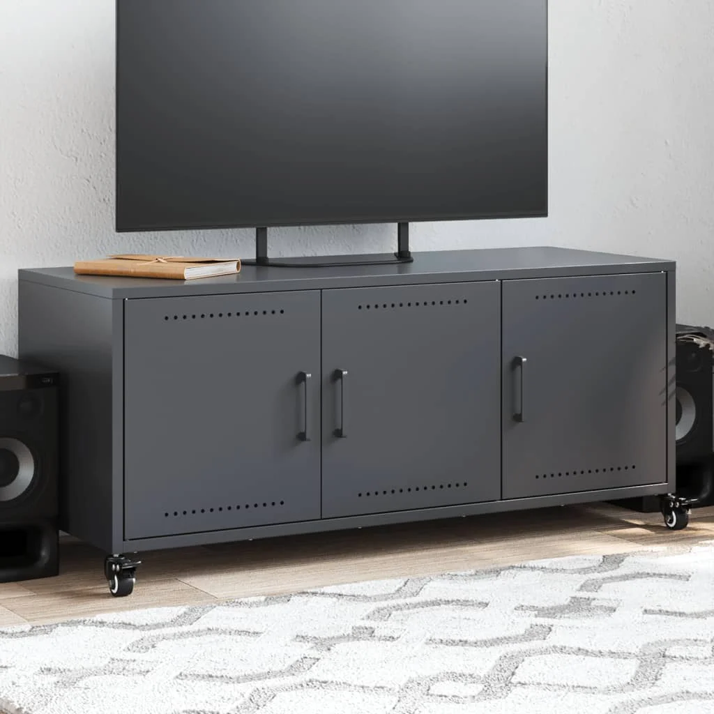 TV skrinka antracit 100,5x39x43,5 cm oceľ
