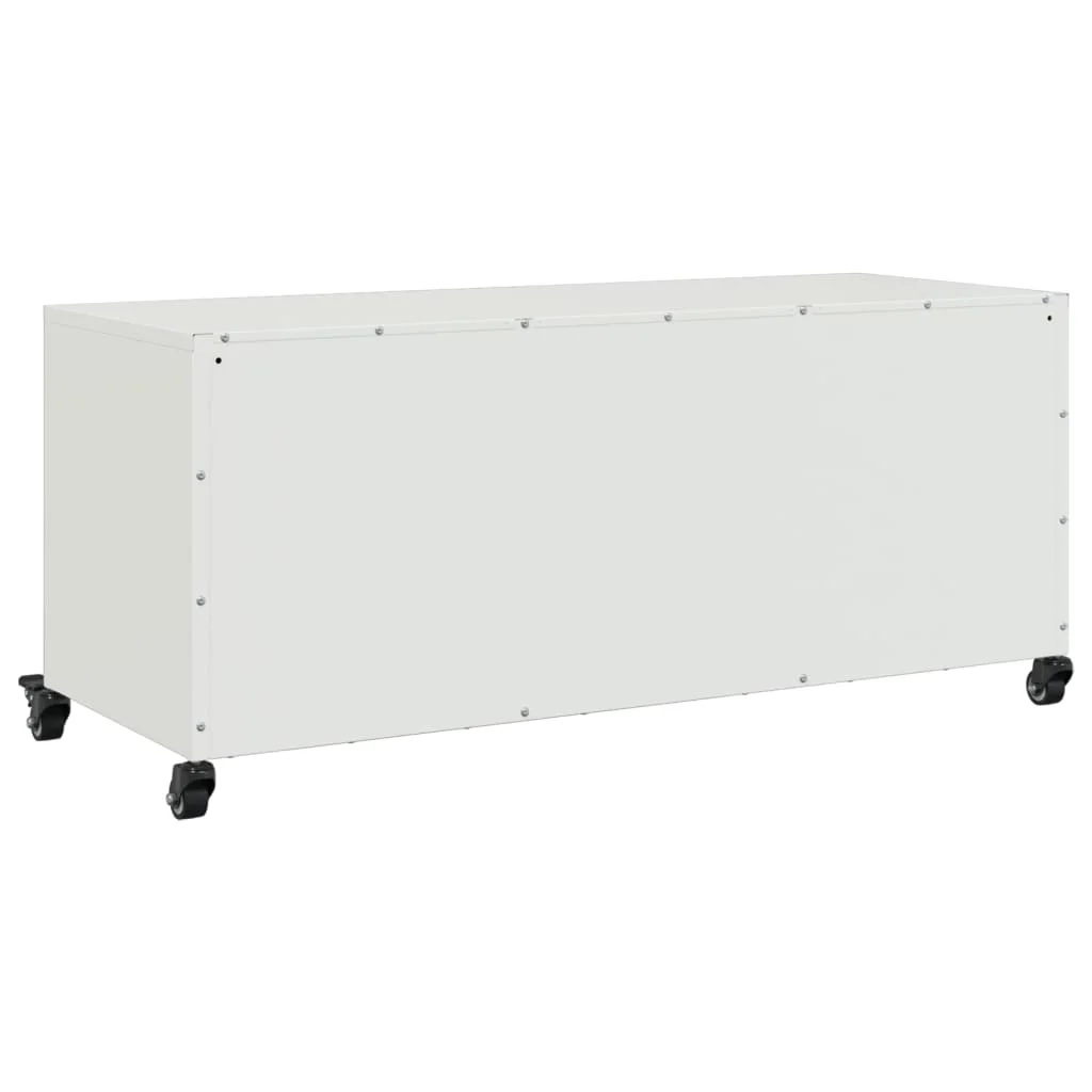 TV skrinka biela 100,5x39x43,5 cm oceľ