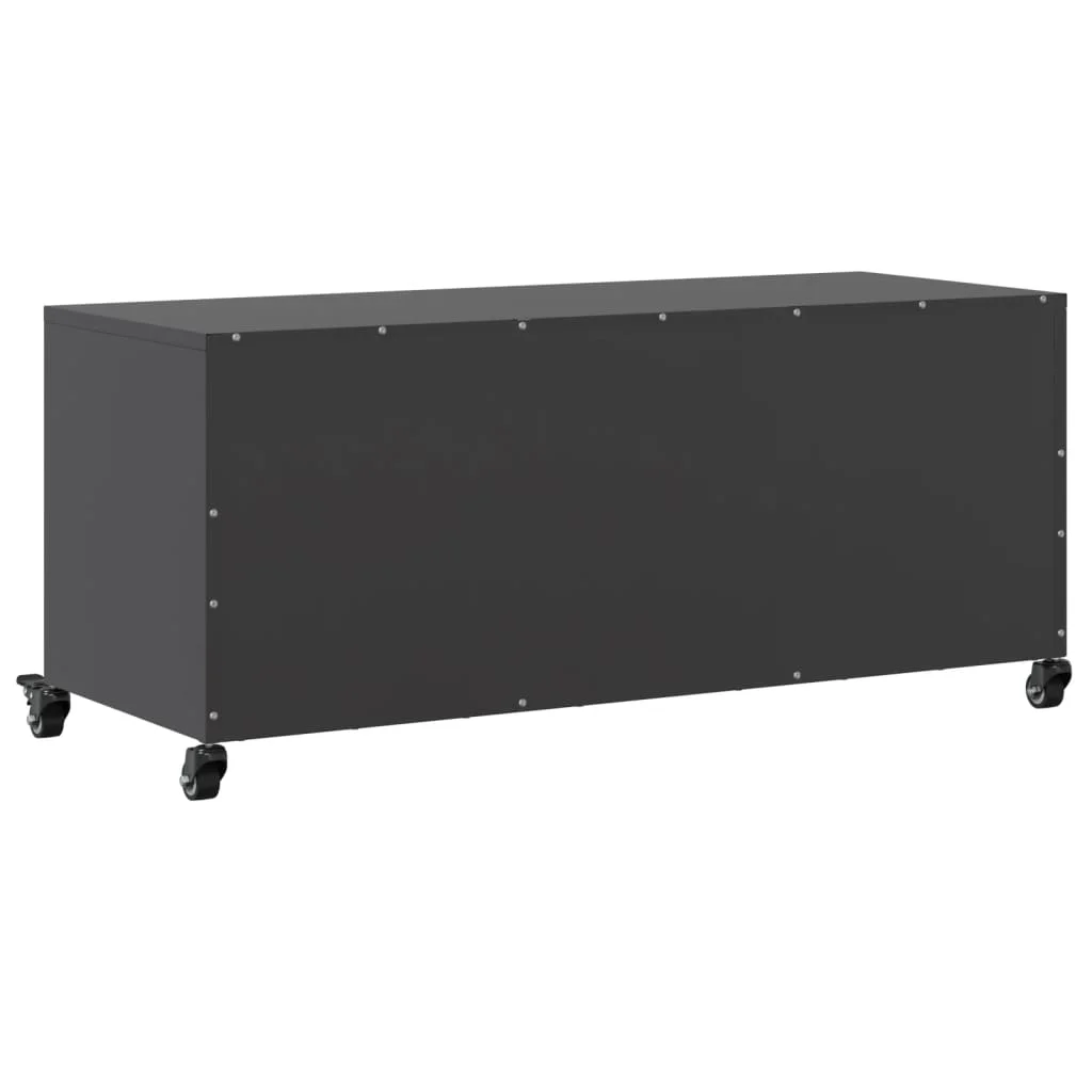 TV skrinka čierna 100,5x39x43,5 cm oceľ