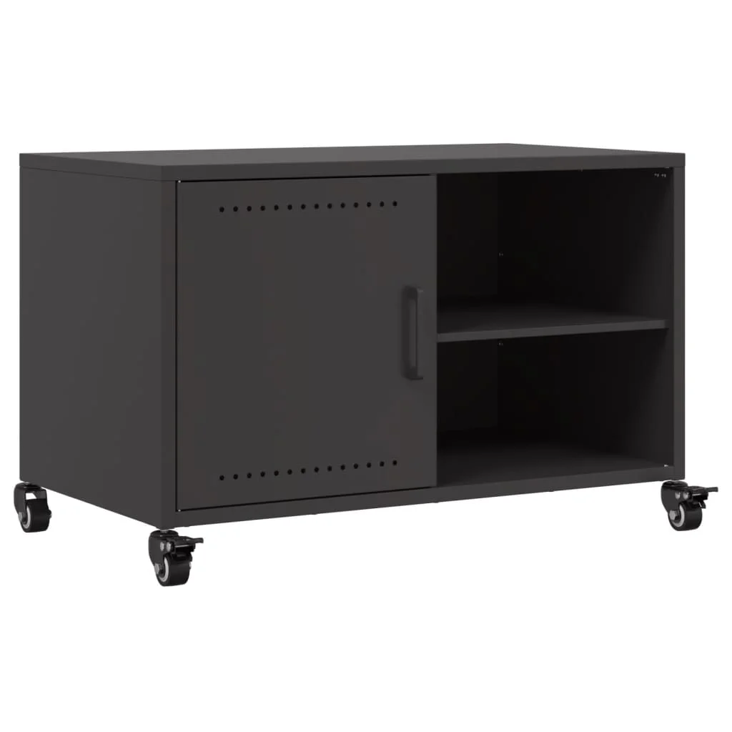 TV skrinka čierna 68x39x43,5 cm oceľ