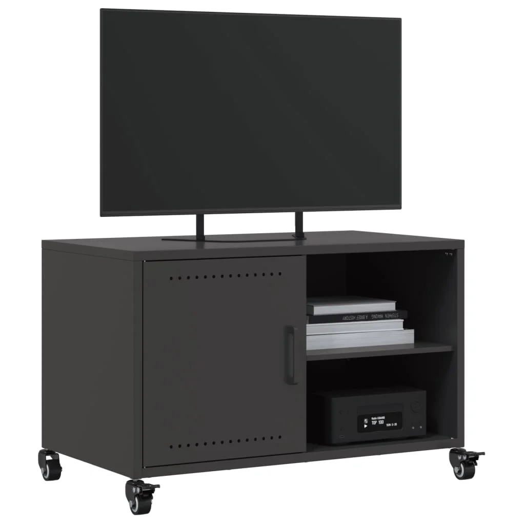 TV skrinka čierna 68x39x43,5 cm oceľ