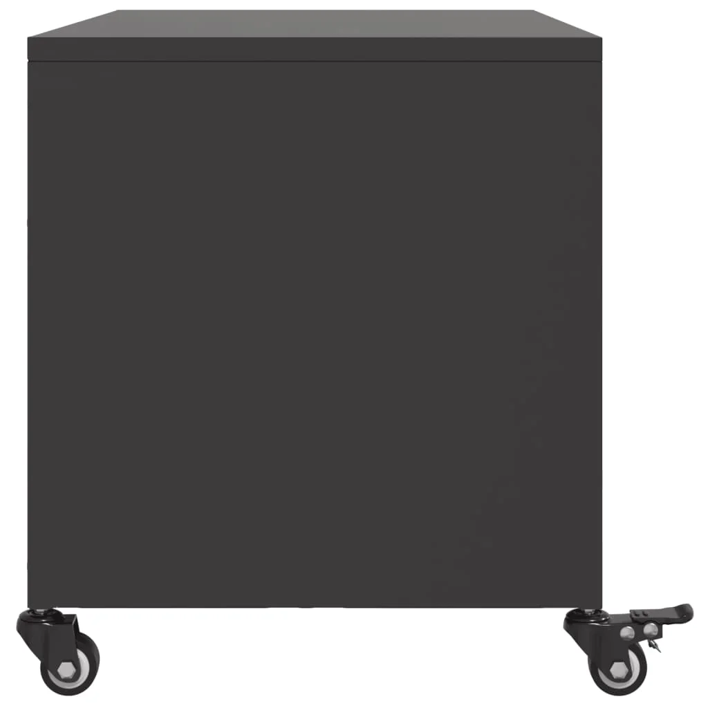 TV skrinka čierna 68x39x43,5 cm oceľ